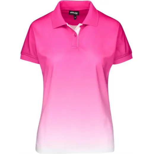 Ladies Dakota Golf Shirt Pink Front